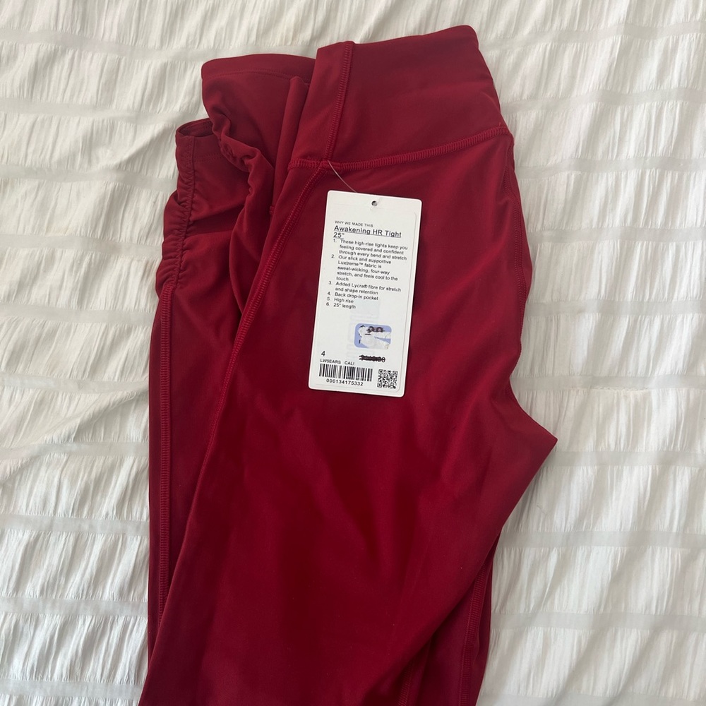 Awakening HR tight 25” Lulu Lemon Leggings red